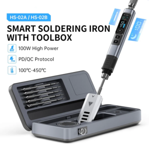 FNIRSI HS-02 Intelligent Soldering Iron with Portable Soldering Toolbox